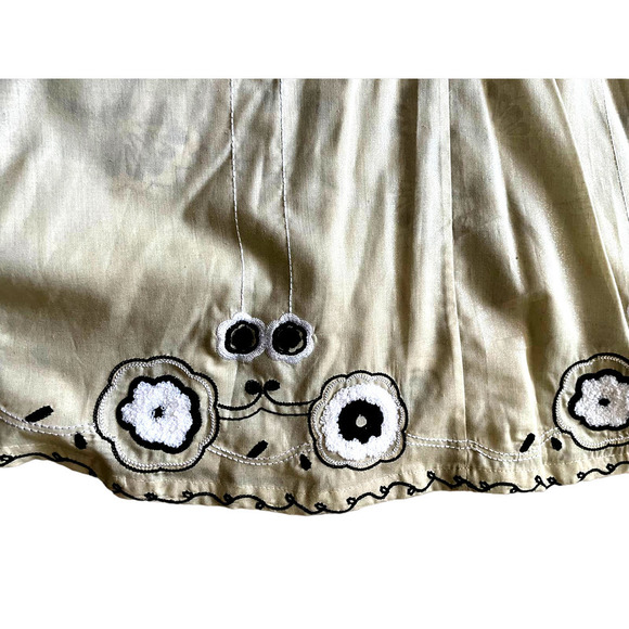 Nwt Corey Lynn Calter Cream A line Dress with black flowers - Picture 8 of 8